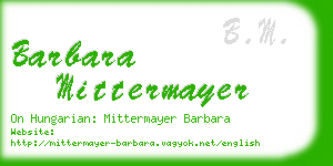 barbara mittermayer business card